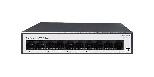 INT-VNST1004-106(RM-FA29-COPU0820G) 8-портовый неуправляемый коммутатор с PoE, 2 порта RJ-45 (Uplink)