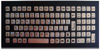 INT-CTR-K05-R01(S4Y) Промышленная клавиатура из нержавеющей стали, гальваническое покрытие из черного титана, врезная