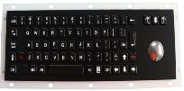 INT-CTR-K10-R01(S4L) Промышленная клавиатура из нержавеющей стали, гальваническое покрытие из черного титана, с трекболом
