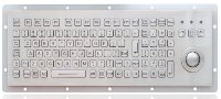 INT-CTR-K15-R01(S4L) Промышленная клавиатура из нержавеющей стали с трекболом, врезная