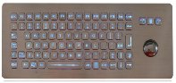 INT-CTR-K16-R01(S4L) Промышленная клавиатура из нержавеющей стали с трекболом, врезная